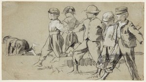 Studie na "Snap the Whip" od Winslow Homer