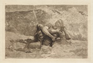 Studie pro Zpětný proud od Winslow Homer