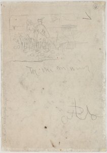 Díkůvzdání v Camp [verso], n. d. od Winslow Homer