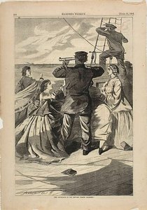 Přiblížení britské pirátské lodi "Alabama" od Winslow Homer