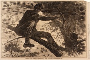 Potomacká armáda - ostrostřelec na piketu od Winslow Homer