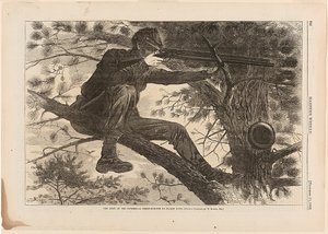 Armáda Potomacu - ostrostřelec na piketu od Winslow Homer