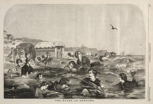 The Baths at Newport, 1858. od Winslow Homer