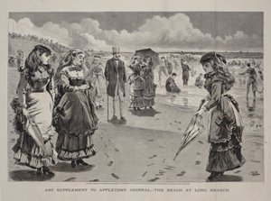 Pláž na dlouhé větvi, publikovaná jako doplněk umění k Appletonově žurnálu, 21. srpna 1869 od Winslow Homer