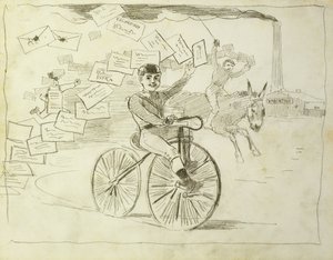 The Bicycle Messenger, od Winslow Homer