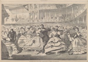 Velký ruský ples na Akademii hudby, 5. listopadu 1863, vydáno 1863. od Winslow Homer
