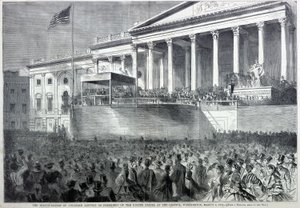Inaugurace Abrahama Lincolna prezidentem, z Harper