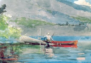 Červená kánoe, 1884 od Winslow Homer