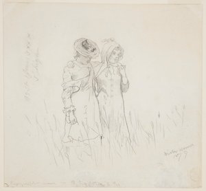 Dvě dívky v poli od Winslow Homer