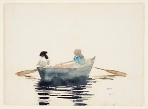 Dvě dívky ve veslici od Winslow Homer