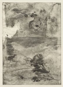 Dvě hlavy, studie po "Undertow", kolem 1886, vytištěno kolem roku 1967 od Winslow Homer