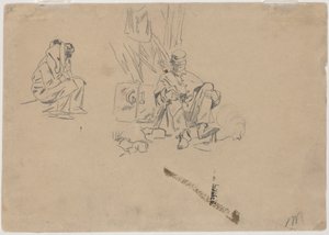 Dva odpočívající vojáci [verso] od Winslow Homer