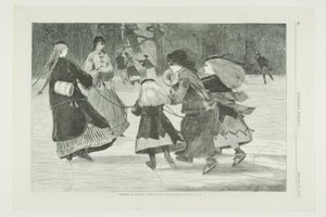 "Winter" - bruslařská scéna od Winslow Homer