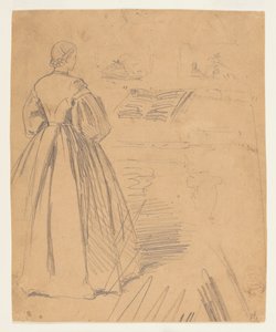žena stojící před klavírem od Winslow Homer