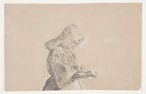 Žena v sluneční čepici od Winslow Homer