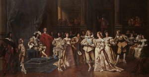 Ples na dvoře francouzského Ludvíka XIII od Wladyslaw Bakalowicz