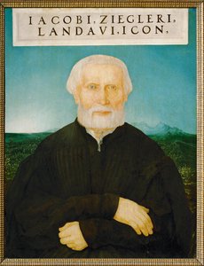 Humanista Jakob Ziegler (malba na lipovém dřevě)