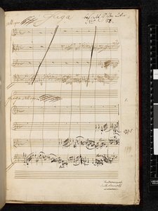 Adagio a fuga c moll, K. 546, Add. 28996 f.3r od Wolfgang Amadeus Mozart