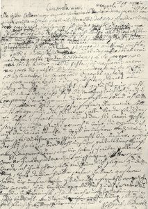 Wolfgang Amadeus Mozart (1756-1791) rakouský hudební skladatel. Ručně psaný dopis jeho sestře Nannerl. Neapol 19. března 1770 od Wolfgang Amadeus Mozart