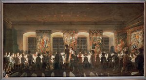 Noční hostina (olej na mědi)