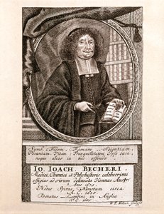 Portrét Johanna Joachima Bechera (rytina) od Wolfgang Philipp Kilian