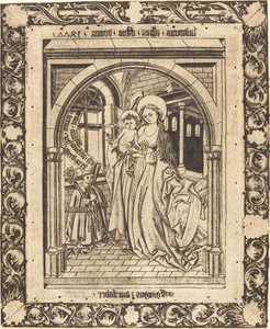 Madona s dítětem s opatem Ludwigem von Churchwaldenem od Wolfgang The Goldsmith after Master E.S.