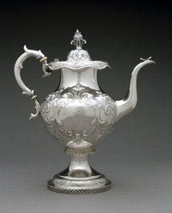Čajová konvice, c. 1845-1872 (stříbro) od Wood and Hughes (attr.to)