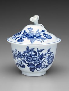 Zakrytá cukřenka, c. 1760-1780 (jemně pastovaný porcelán) od Worcester Porcelain Manufactory
