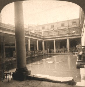 Římské lázně, Bath, Anglie, 1900.