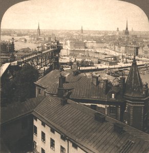 Stockholmské ulice z Moseback, Švédsko, 1905. od Works and Sun Sculpture Studios