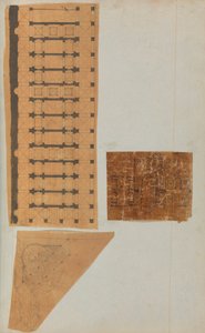 Stránka z Scrapbook obsahující kresby a několik tisků architektury, Int..., ca. 1800-1850. Tvůrci: Workshop Charlese Perciera, Workshop Pierra Françoise Léonarda Fontaina. od Workshop of Charles Percier, Workshop of Pierre