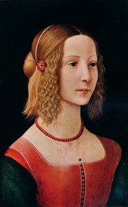 Portrét dívky, 1490 1930 od Workshop of Domenico Ghirlandaio