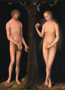 Německy: Adam und Eva Adam a Eva od workshop of Lucas Cranach the Elder