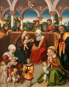 Německy: Heilige Sippe Svaté příbuzenství od workshop of Lucas Cranach the Elder