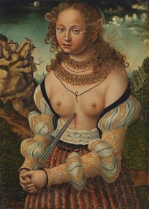 Německy: Selbstmord der Lucretia Sebevražda Lucretie od workshop of Lucas Cranach the Elder