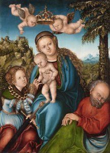 Mystické manželství svaté Kateřiny od workshop of Lucas Cranach the Elder