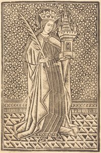 Svatá Barbora od Workshop of Master of the Cologne Arms