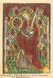 Svatá Kateřina od Workshop of Master of the Protective Saints of Cologne
