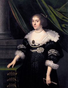 Princezna Amalia ze Solmsu, manželka Frederika Jindřicha Oranžského od Workshop of Michiel van Mierevelt
