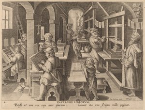 Tisk knih od Workshop of Philip Galle after Jan van der Straet