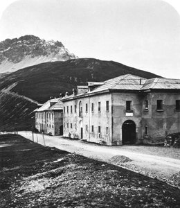 Santa Maria, na horském průsmyku Umbrail, Tyrolsko, 1900. od Wurthle and Sons