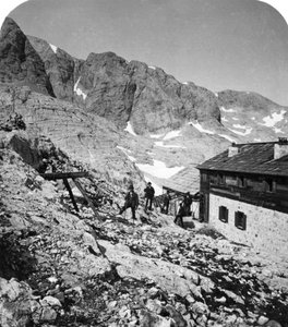 Simony Hut, Salzkammergut, Rakousko, 1900. od Wurthle and Sons