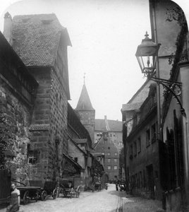 Tiergartnertor, Norimberk, Německo, 1900.