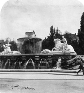 Wittelsbacher Brunnen, Mnichov, Německo, 1900.