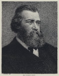 Jean Francois Millet , francouzský malíř (litho)