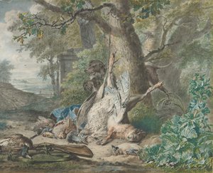 Lovecké zátiší v lese, 1784.