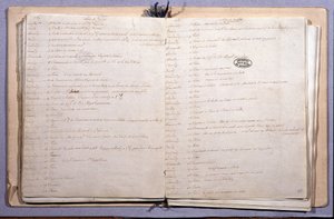 Věstník Ludvíka XVI. Měsíc červen a červenec 1789. Zápisník 17X21 cm. Národní archiv. Paříž od XVI Louis