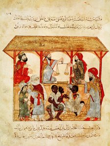 Paní Ar 5847 f.105, Trh s otroky, z "Al Maqamat"