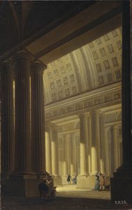 Vnitřní pohled na chrám. Dórský vestibul, 1781 od Yakov Gerasimovich Farafontyev