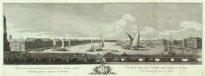 Pohled na řeku Něvu mezi kostelem Izáka a knihou Cadet Corps Book k 50. výročí Petrohradu, 1753 od Yakov Vasilyevich Vasilyev